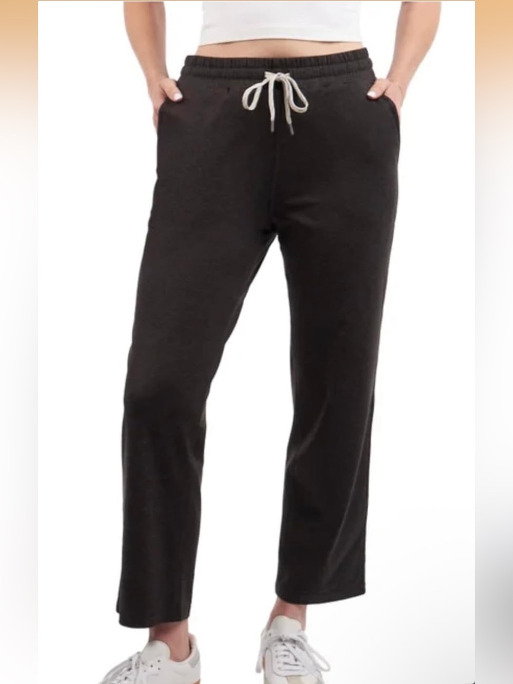 NWT Kirkland Signature Women's Pull-On Lightweight Crop Pant with Pockets SMALL